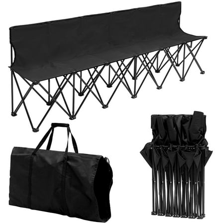 Costway Portable Folding 6 Seats Chair Sideline Sports ...