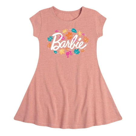 

Barbie - Leaves Swirling - Toddler And Youth Girls Fit And Flare Dress