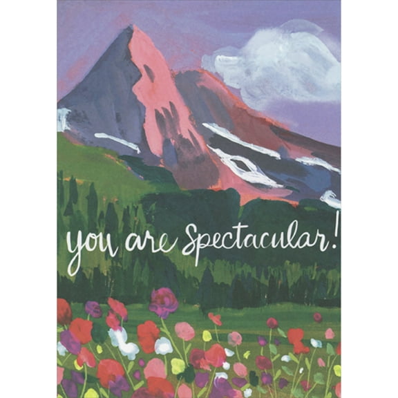 RSVP You Are Spectacular: Wildflowers, Forest and Mountains Graduation Congratulations Card