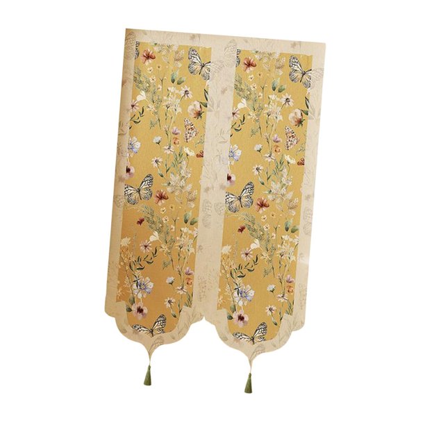 Cortinas de chinas, decoración colgante de la pared de tapiz de la puerta, cortinas de ventana con 2 paneles para el pasillo Oro 70x120 cm