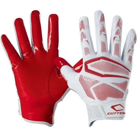 Cutters Gamer Padded Football Glove. All Purpose Players, Receivers, Lineman. Extra Grip.
