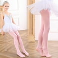 thumbnail image 2 of Fortune Children Girl Dance Pantyhose Kids Ballet Stockings Solid Color Dance Tights, 2 of 5