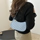 thumbnail image 5 of Bolso de hombro para mujer | Bolso bandolera de cuero de PU Fashion, correa ajustable, bolso casual ligero - Negro, blanco, azul, verde, 20,5x12,5x7cm, accesorio versátil para el día a día, 5 of 6