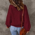 thumbnail image 4 of Womens Sweaters Long Sleeve Turtleneck Knit Sweater Casual Loose Pullover Jumper Tops, 4 of 4