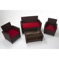 thumbnail image 5 of COSCO Outdoor Living 4 Piece Malmo Resin Wicker Patio Deep Seating Conversation Set, Multiple Colors, 5 of 8