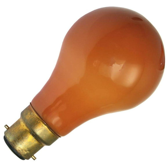 Damar 65656 - 00247I 60A/B22D/AMBER 130V Standard Transparent Colored Light Bulb