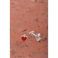 thumbnail image 2 of SilverCloseOut Sterling Silver Teens Small Red Heart Stud Earrings 8mm, 2 of 5