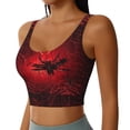 thumbnail image 2 of Balery Black Spider Web With Spiders Sujetadores deportivos con espalda cruzada para mujer, acolchados, sin costuras, de alto impacto, ideales para yoga, gimnasio, entrenamiento y fitness.-X-Large, 2 of 8