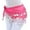 Hot Pink-02, variant on Women's Chiffon Belly Dance Hip Scarf Waist Belt - 128 Coins Dangling Mini Skirt