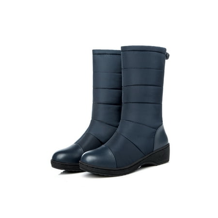 

Avamo Women s Winter Snow Boot Hiking Cold Werther Outdoor Tall Boots Blue 4.5