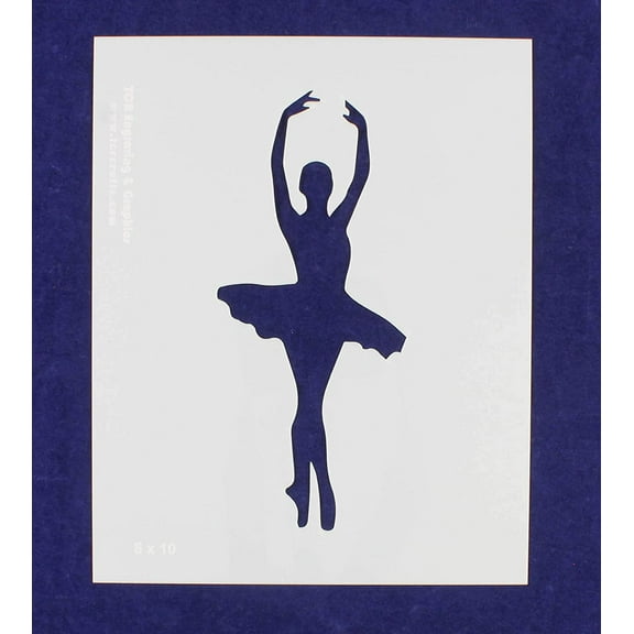 Ballerina Stencil-14 Mil Mylar - Painting/Crafts/Templates (8 x 10)