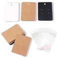 thumbnail image 2 of 50pcs/lot Necklace Earrings Display Cards 5.8x7.8cm Blank Kraft Paper Cards for Handmade Jewelry Retail Packaging Cardboard Black 6x9cm 50pcs, 2 of 6
