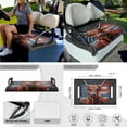 thumbnail image 4 of XYZCANDO Highland Cow 4 Piece Golf Cart Seat Covers American Flag Golf Cart Steering Wheel Covers Golf Cart Flag USA Flag Golf Cart Accessories Golf Cart Wheel Cover Decoration Banner Black, 4 of 7