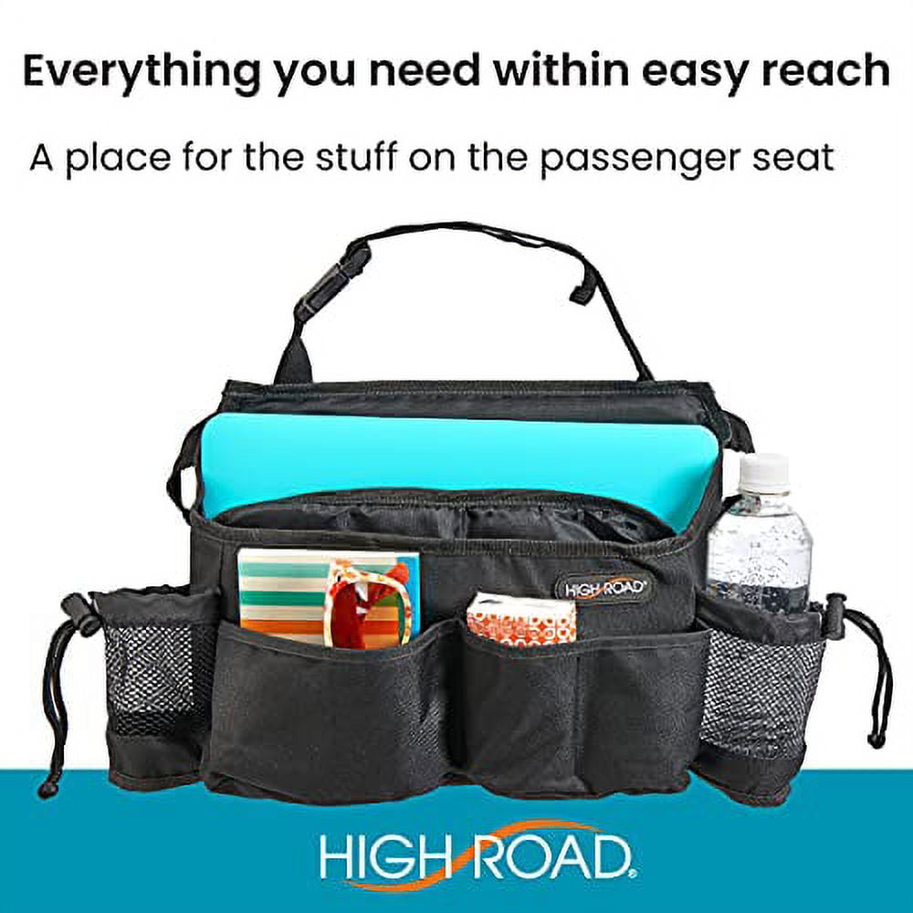  High Road Mini SwingAway Front Seat Car Organizer with 7  pockets for Driving Essentials and Side Handles for Passenger Access :  Automotive