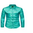thumbnail image 1 of Jacquard Button-Down Long Sleeve Tops - Slim Fit Shirts for Men, 1 of 5