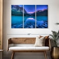 thumbnail image 3 of Elephant Stock Lake Louise Magical Sunrise Wall Art - Horizontal Multi Panel Canvas - Living Room Wall Decor - Nature Multi Panel - Blue And Teal Decor - 50" x 32", 3 of 8