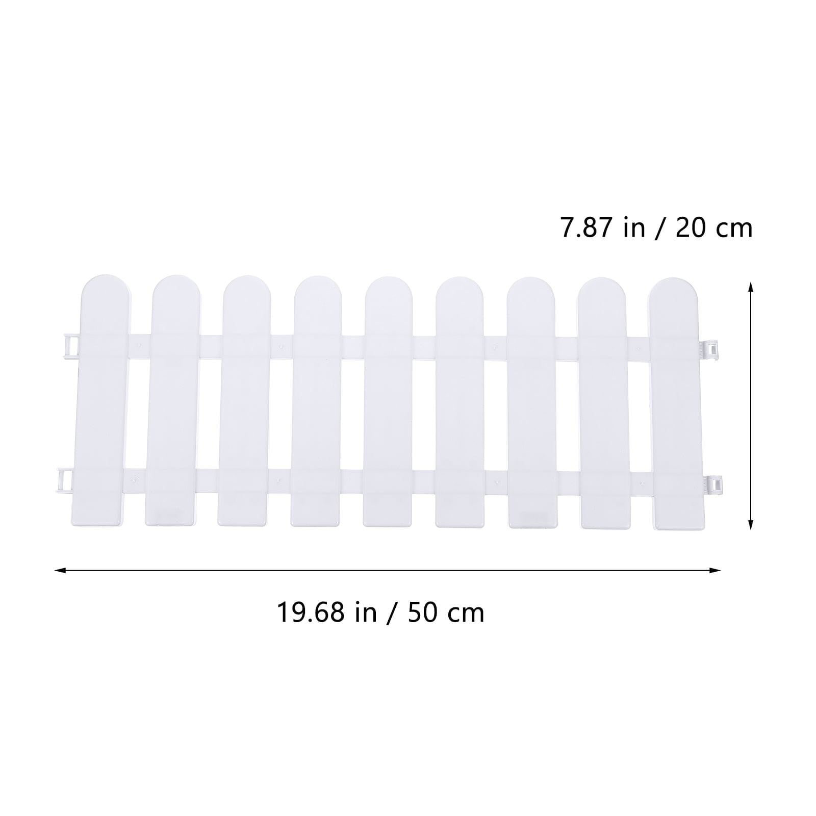 Clearance! Shishian Garden Decor 5Pc Set Of Premium White Plastic Garden Picket Fences With Decorative Edging For And Landscaping Weather And Easy To Install Panels Yard Decorations Outdoor Clearance
