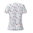thumbnail image 5 of Wukai Nautical Lighthouse Sailboat Casual V-Neck Graphic Tees for Women: Lightweight and Breathable Summer Tops with Stylish Design-XX-Large, 5 of 8