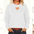 thumbnail image 2 of ZACPNCV Womens Lace Up Detail Hoodie Long Sleeve Round Neck Loose Fit Lightweight Sweatshirt for Spring Summer, 2 of 9