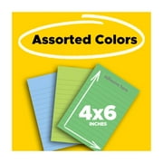 Post-it Super Sticky Notes, Lined, 4 x 6, Assorted Greens and Blues, 3 Pads