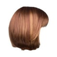 thumbnail image 2 of Vokbdy Light Brown Dark Brown Wig Light Brown, Wigs for Women Human Hair Brazilian Women's Wig Black Fiber High Temperature African False Head Cover Human Hair Wig, 2 of 7