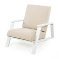 thumbnail image 6 of Patio Lounge Chair Set Of 2 Outdoor Furniture With Beige Seat Cushions And Light Wood Frame For Backyard Deck Or Patio Comfort, 6 of 9
