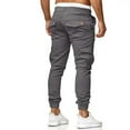 thumbnail image 3 of Cotton Men Trousers Solid Color Solid Color Replacement Stylish Washable Easy Matching Middle Waist Home Long Pant Clothes White Grey M, 3 of 7