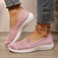 thumbnail image 4 of Fashion Breathable Sneaker Mesh Slip On Walking Shoes Arch Support Solid Color Pink, 4 of 8