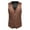 Khaki, variant on Men's Western Cowboy Suit Vest Slim Fit Faux Suede Leather Dress Vests Waistcoat for Wedding Khaki