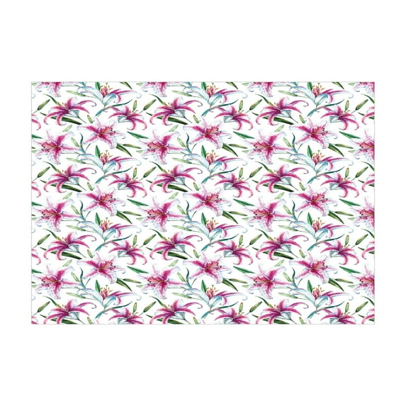 Ambesonne Flower Jigsaw Puzzle, Vivid Wild Lily Flora, Heirloom-Quality Fun Activity for Family Durable Cardboard, 1000 pcs, Purple Green