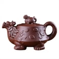 thumbnail image 1 of Tetera Tradicional China de Arcilla Roja, Teteras, Juego de Té Puer y Café, Tetera Yixing, Tetera de Arcilla, de Té Marrón., 1 of 5