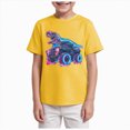 thumbnail image 1 of Gubotare T-Shirt de Compression pour Garçons T-Shirt pour Garçons T-Shirt Rétro pour Enfants T-Shirt Graphique à Manches Courtes Décontracté Randonnée Camping 2T 3T (Jaune,2-3 Ans), 1 of 4