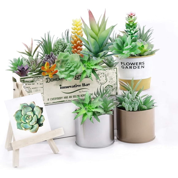 2023 Upgrade 16 Pack Artificial Succulent Plants Unpotted Mini Fake Succulents Plant Faux Succulents Plants Mini Artificial Succulents Unpotted -Fake Plants for decoration-16 pcs