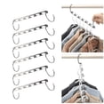 thumbnail image 5 of 2-10x Magic Metal Wonder Hanger Closet Space Saver Organizer Rack Clothes Hooks, 5 of 11