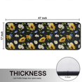 thumbnail image 5 of Kitchen Rugs Sets Of 2,Black Multicolor Flower Sunflower Pattern Anti Fatigue Kitchen Mat Rugs Non Slip Washable,Decorative Kitchen Floor Mats for Kitchen,Sink,Laundry,17"x47"+17"x47", 5 of 5
