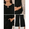 thumbnail image 5 of DARING DIVA Women's 2 Pieces Chiffon Top Mother of Bride Pants Suits M Black, 5 of 6