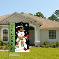 thumbnail image 2 of JOOCAR Welcome Snowman with Cardinal Garden Flag for Winter Christmas Home Outdoor Garden Yard Door Decor 12x18 inch, 2 of 5