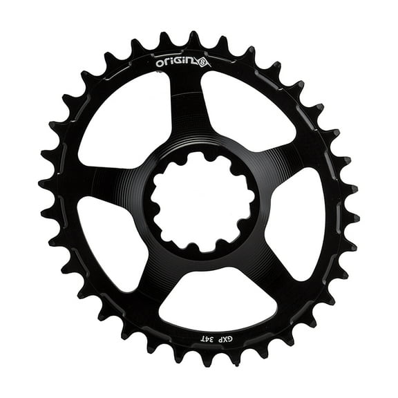 Origin8 Holdfast Oval 1x Narrow Wide Chainring GXP 34t Direct Mount Alloy Black