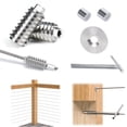 thumbnail image 1 of Muzata Paquete De 80 Kit De Barandilla De Cable Invisible De 1/8" Tensor De Tornillo De Retraso Swage Oculto Para Postes De Madera De 4"" 10"" Escaleras De Cubierta Para 40 Tendidos De Cable Cr73, 1 of 5