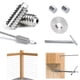 thumbnail image 1 of Muzata Paquete De 80 Kit De Barandilla De Cable Invisible De 1/8" Tensor De Tornillo De Retraso Swage Oculto Para Postes De Madera De 4"" 10"" Escaleras De Cubierta Para 40 Tendidos De Cable Cr73, 1 of 5