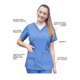 thumbnail image 3 of Adar Pro Heather Scrubs For Women - Elevated V-Neck Scrub Top, 3 of 7