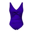 thumbnail image 6 of SCSAlgin Swimsuit Women One Piece Tummy Control Bathing Suit for Women Modest V Neck Swimwear, 6 of 7