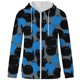 thumbnail image 5 of Blusa suelta de manga larga con estampado a la moda para mujer, sudadera informal con bolsillos y botones, sudadera con capucha Pompotops FGAJ18534, 5 of 6