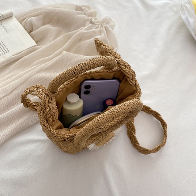Bolso Bandolera Bonito Bolsa cruzado con diseño de girasol, Bolsas informales tejidos a mano, elegante Bolsa de playa de verano Likrtyny Para Estrenar