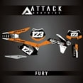 thumbnail image 3 of Attack Graphics Custom Fury Complete Bike Graphics Kit for KTM 200 XC-W 2013, 3 of 3