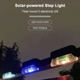 thumbnail image 2 of Outdoor Waterproof LED Solar Step Lights - Decorative Staircase and Railing Lighting for Gardens, Set of 4 with Colorful and Warm Light Options, Coffee/Black/White Finish, 2 of 6