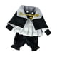 thumbnail image 5 of Ropa para muñecas, juguete para niños, fácil de usar, conjunto de capa y pantalones retro para muñecas, escala 1:12 negro, 5 of 9