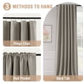 thumbnail image 5 of PrimeBeau 100% Blackout Curtains 84 Inch Length 2 Panels Set for Bedroom Windows/Living Room Thermal Insulated linen-like fabric Blend Curtain Rod Pocket/Back Tab Taupe, 5 of 6