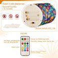 thumbnail image 5 of Yayeee Flameless Candles with Remote Flickering Battery Operated Multi Color Changing, Vibrant Art Leaves Pattern, 5 of 7