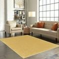 thumbnail image 2 of Home Queen Solid Color Oval Shape Area Rugs Yellow - 7' x 9' Oval, 2 of 3